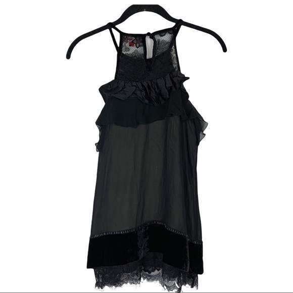 Rene Derhy Silk Velvet Emroidered Top M - Picture 1 of 8